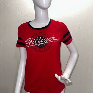 Tommy Hilfiger Red and Navy Kids Tee